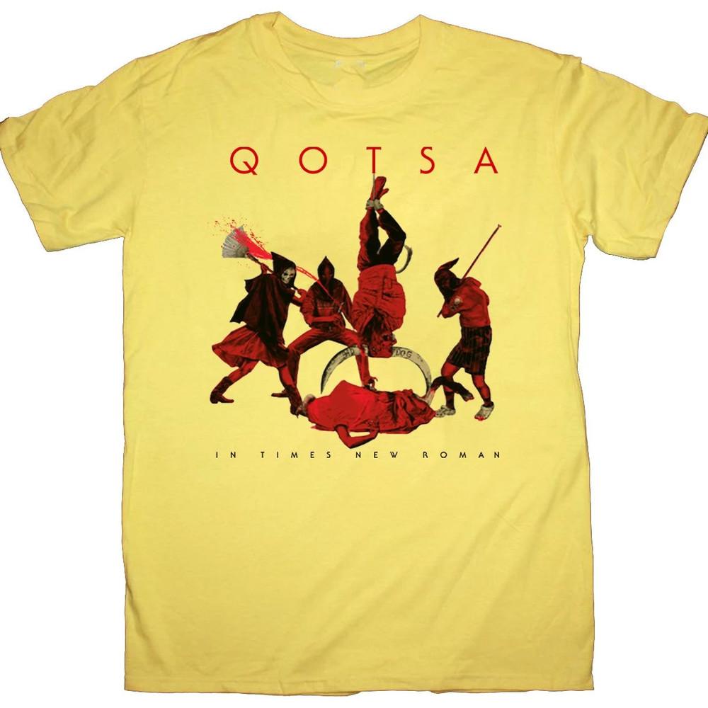 Queens of the Stone Age в Times New Roman Желтая Все Размеры S-5XL Футболка AC1966 Унисекс Футболка