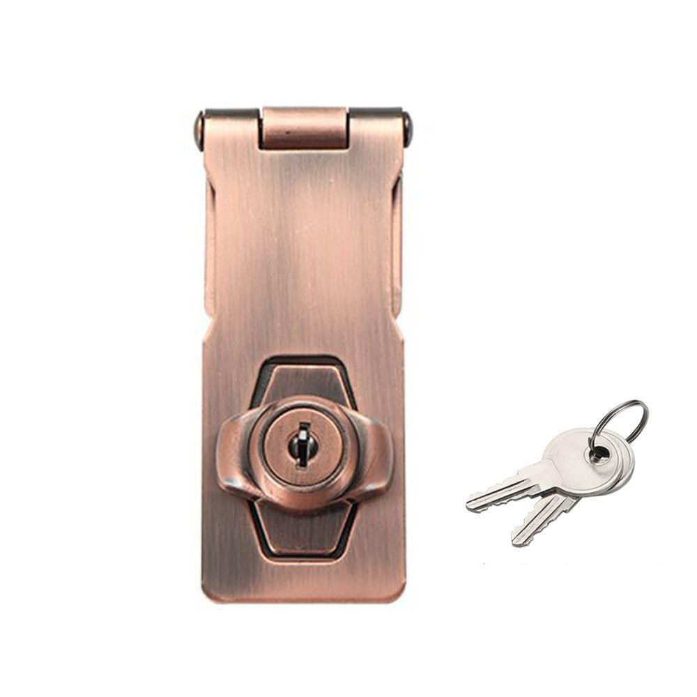 Home Security Punch-free Cupboard Burglarproof Drawer Keyed Hasp Lock Cabinet Door Lock