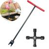 Heavy Duty Threaded Water Meter Key Sturdy Steel Valve Shut Off Spanner Water Meters