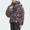 adidas Двусторонняя флисовая куртка с принтом по всей поверхности на молнии с капюшоном, куртки унисекс, темно-фиолетовые, таинственные, окисленные, красные JD6368