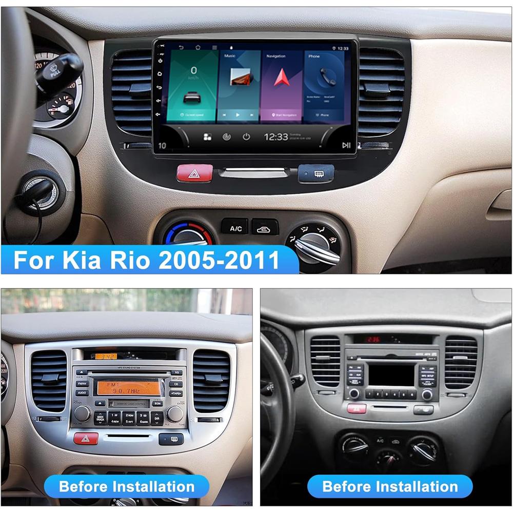 Автомобильное радио Carplay для kia Rio 2 2005-2011 Навигация GPS Android Auto Мультимедийный проигрыватель Стереосистема WiFi BT Нет 2din 4G