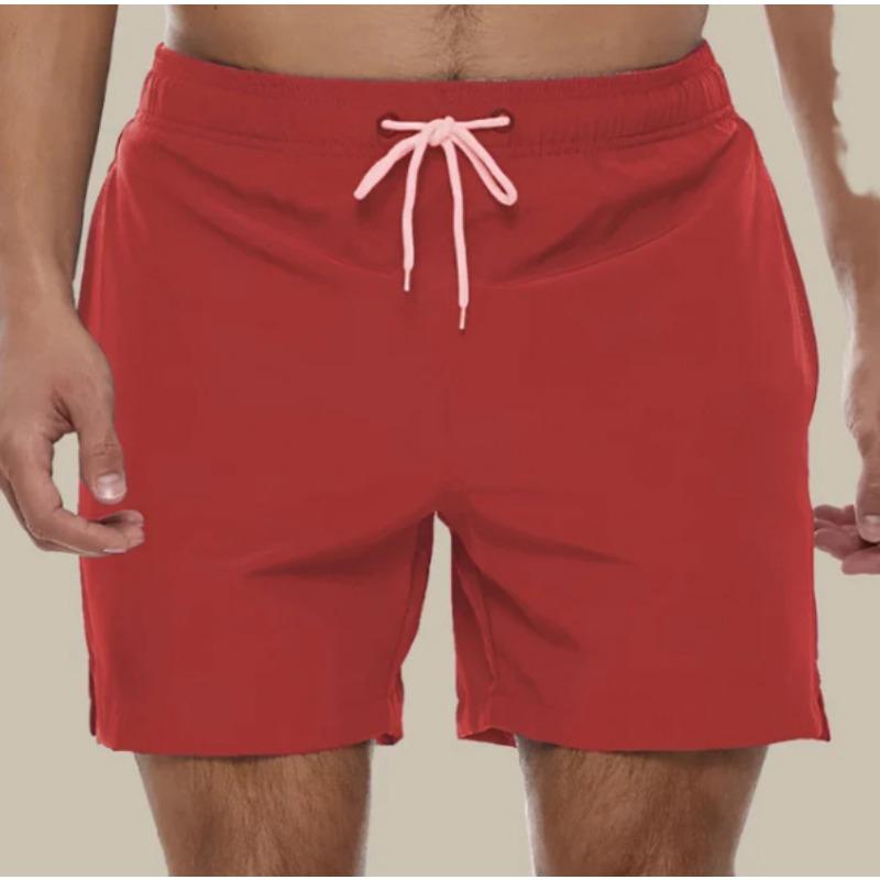 Men's Casual Shorts Solid Color Simple Waterproof Beach Shorts Men’s
