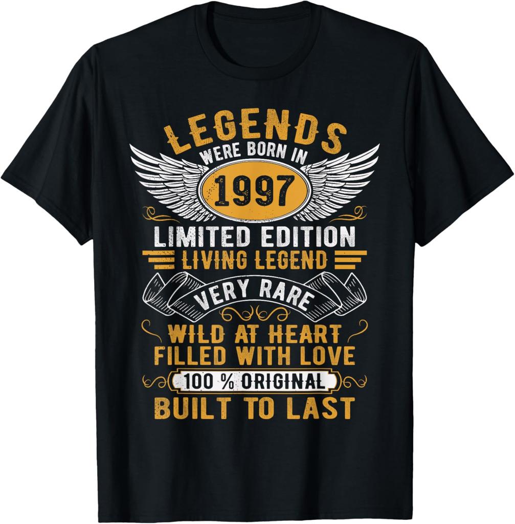 28th Birthday Tshirt 1997 Birthday Gifts for Unisex Women TShirt Custom Printed Graphic T Shirts Vintage Unisexs Clothing Tops