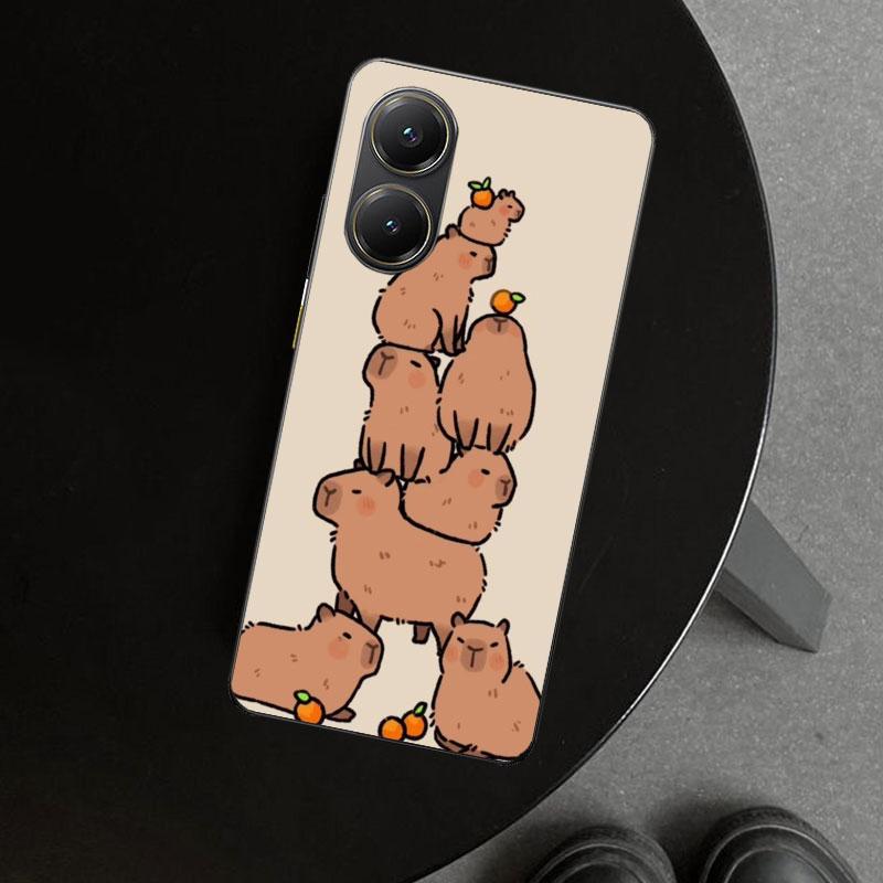 Bunny Capybara Cartoon Animal Phone Case Cover for Xiaomi Poco X6 X5 X7 Pro F7 Ultra Redmi 15C 15 13C 13 12C 12 10C 10 10A 9C 9A