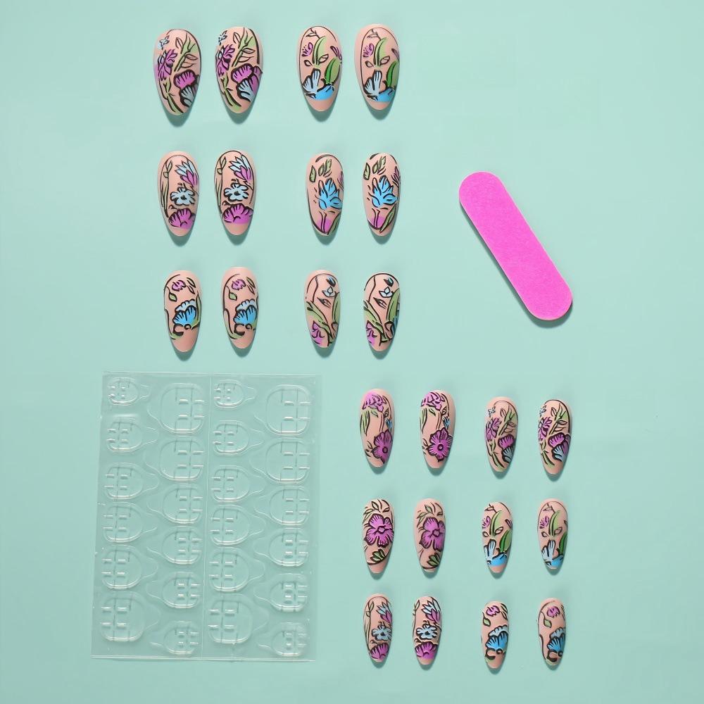 The Year Of The Loong Series 3D Long Fake Nails Wearable Manicure Press on Nails Nail Tips  Girl