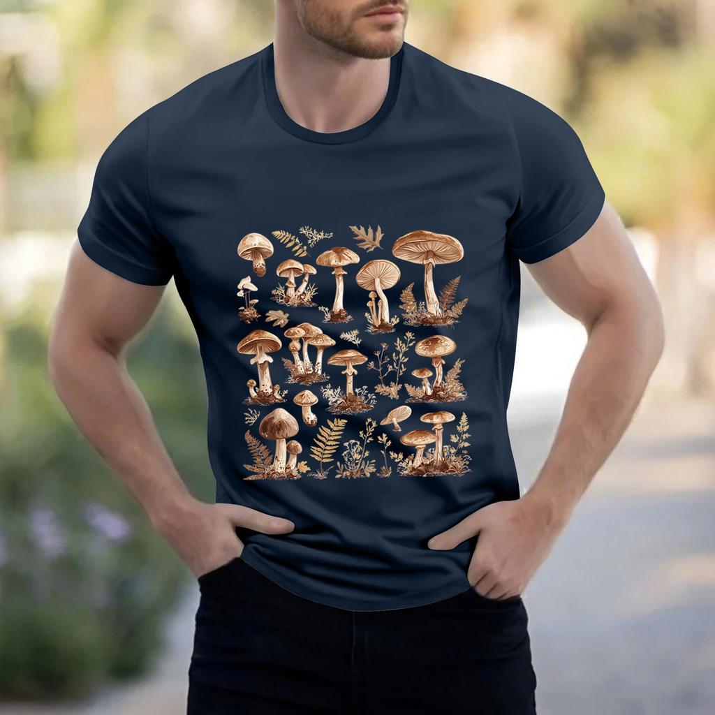 Men's Stand Collar Short Sleeve Shirt Loose Leisure Holiday Shirt Man