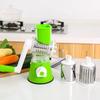 Vegetable Cutter & Slicer Manual Kitchen Cheese Chopper Machine with 3 Sharp Drums Multifunctional Garlic Potato Shredder