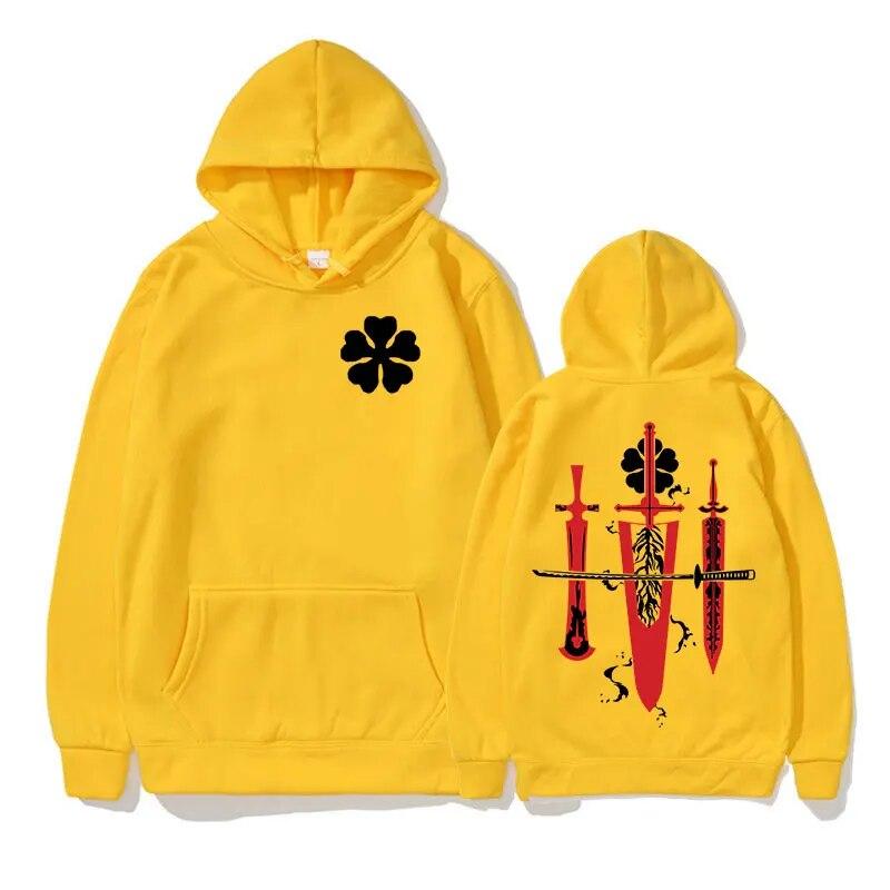 Пуловер с капюшоном в стиле аниме «Черный клевер Asta», винтажные толстовки Харадзюку унисекс, модные толстовки унисекс, большие толстовки Y2K, свободная уличная одежда