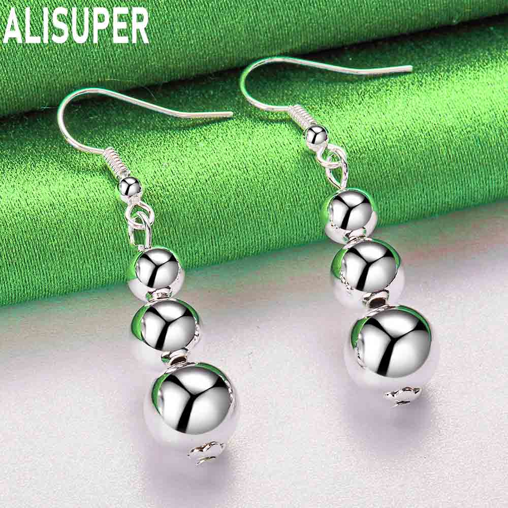 925 стерлингового серебра 6 8 10 мм полые бусины кулон пирсинг модные свадебные украшения