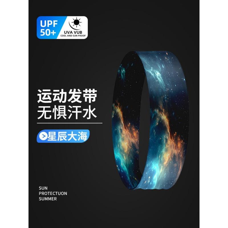 Men Women Sports Headband Sweat Absorbing Hair Tie Fitness Headwrap Non-Slip Running Yoga Headwear