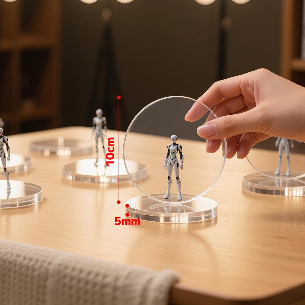 Ziyue 6-компонентная акриловая подставка-дисплей, диаметр 150 мм x толщина 5 мм, круглая акриловая подставка, прозрачная основа для дисплея