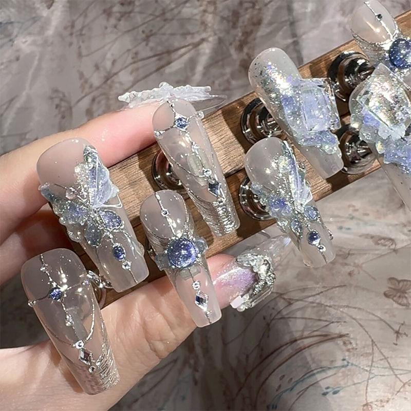 Butterfly Shape Shiny Nail Sticker Nail Styling Stereoscopic Nail Decal Diy Art Salon Nail Art Enthusiasts