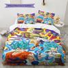 Dragon Ball Print 3PCS Bedding Set Microfiber Duvet Cover with Pillow Shams Fashion Home Textile for Bedroom