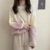 Korean Sweet Pullover Sweater for Women In Spring Loose Hollow Out Versatile and Lazy Style Knitted Sweater Top