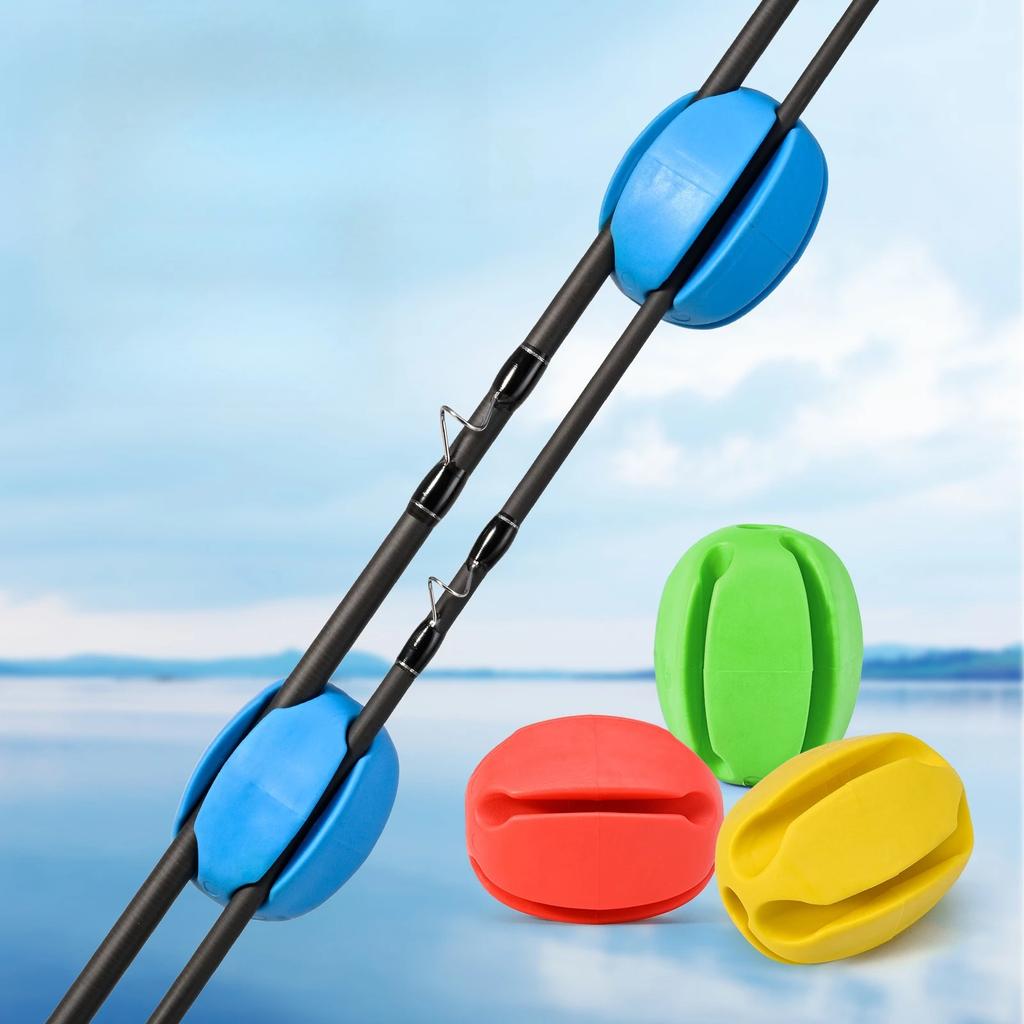 Reusable Fishing Rod Ball Retaining Clip Holder Pole Protector Elastic Flexible Gear Storage Device Fishing Equipment Tackle