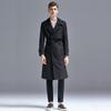 Men's Trench Coat Classic Double Breasted Long Coat British Style Windbreaker Overcoat S-6XL