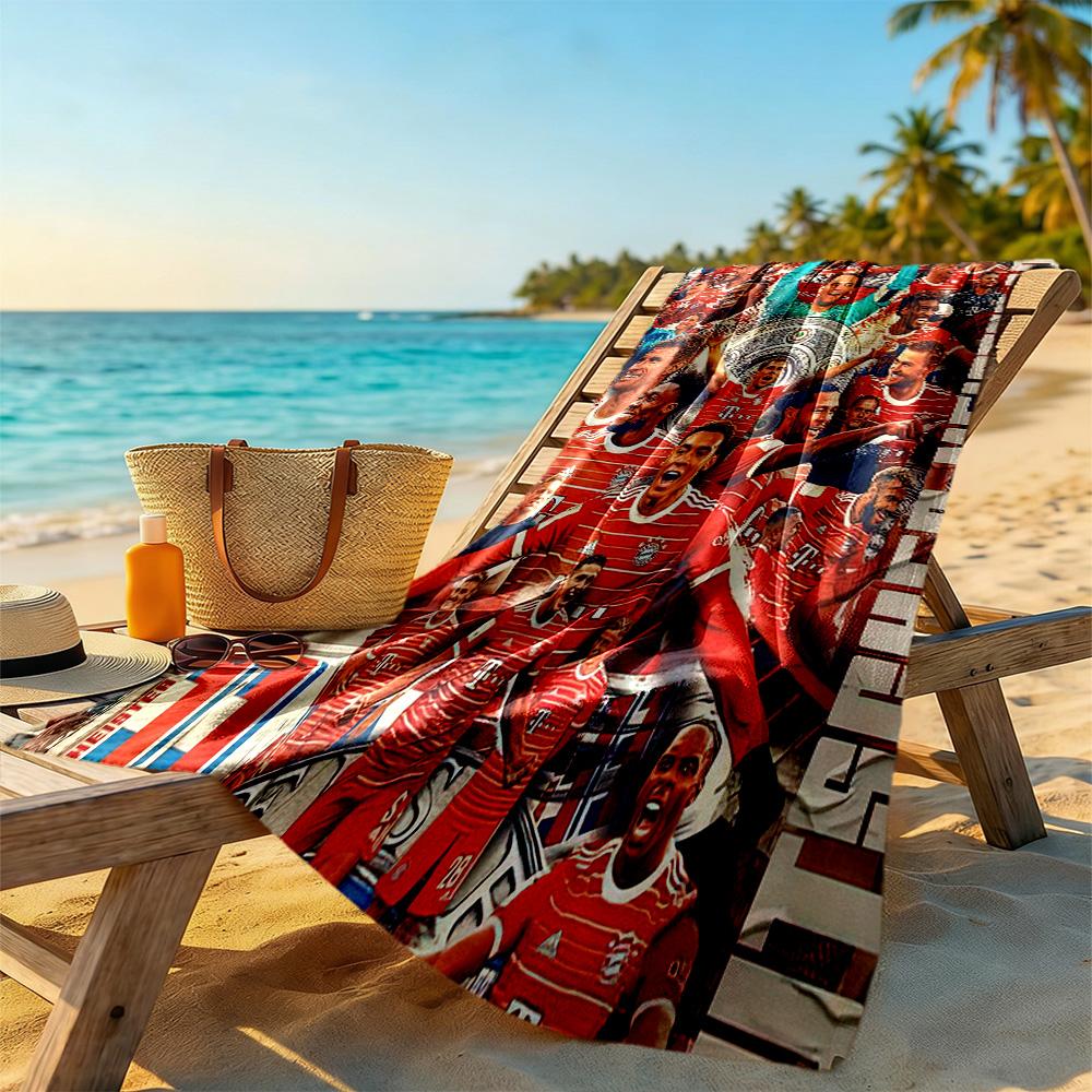Bayern Munich Beach Towel Super Soft & Absorbent Comfortable Lightweight Suitable for Sports, Travel, Swimming, Yoga, Bathroom, Beach, And Pool