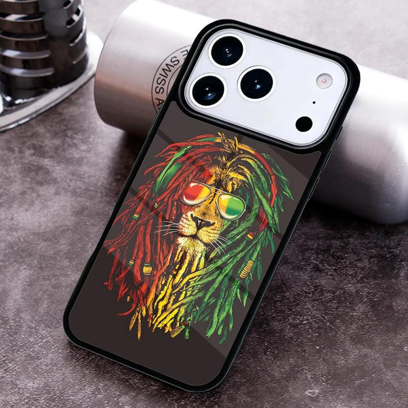 Чехол для телефона Rasta Lion Reggae Bob Marleys для iPhone 17 16 15 Pro Max Air 14 13 12 11 Plus Ударопрочный Capa Cover