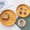 25/30/35/40 см бамбуковый поддон круглый сервировочный поднос с ручками деревянный поднос для хранения стол тарелка для хранения для домашней кухни патио вечеринки