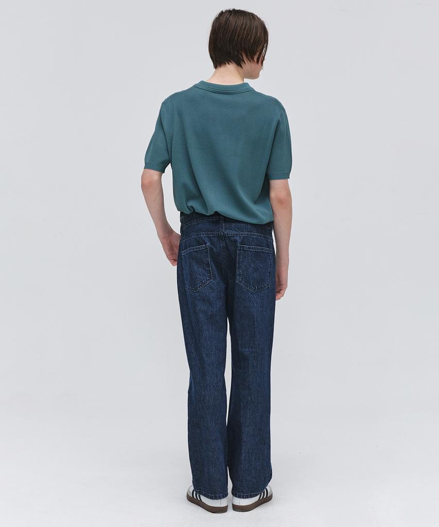 EZIO Open Collar Half Knit_Khaki