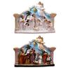 1PC Nativity Durable Tabletop Chip-Resistant Candle Holiday Christmas Gift Holder Smooth Manger Festive
