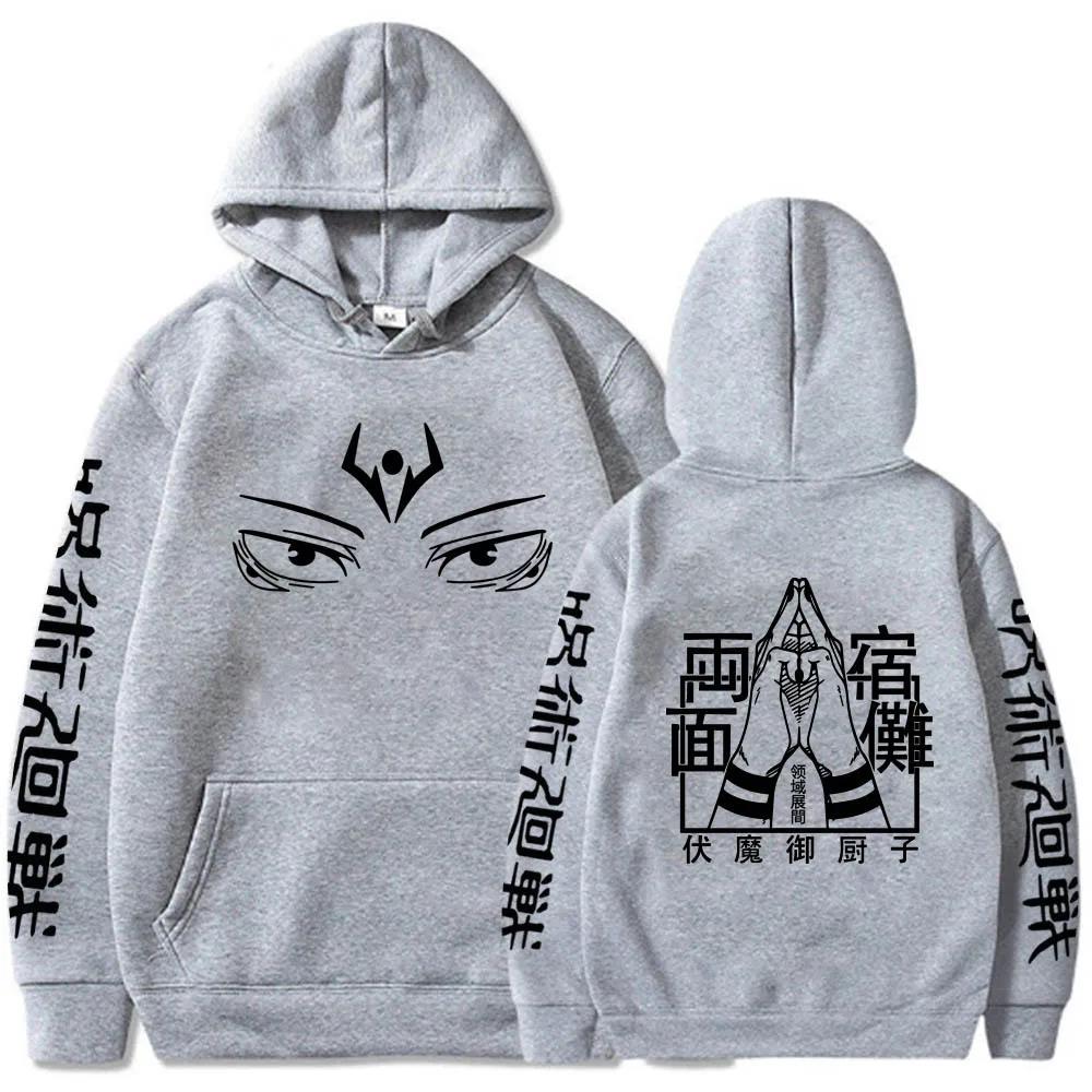 Anime Jujutsu Kaisen Hoodie Men Ryomen Sukuna Print Unisex