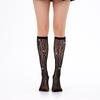 Hot diamond fishing net socks plus diamond black short socks medium tube socks Internet celebrities same size mesh pressure socks white calf socks