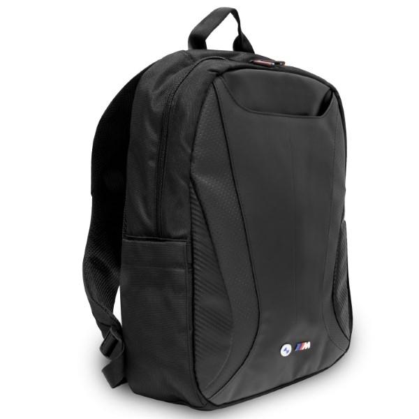BMW backpack BMBP15SPCTFK 16"black/black Carbon&Leather Tricolor