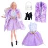 New Dress For Dolls Fashion Coat Mermaids Shinny Sequin Fish Tail Gown Lace Skirt Gown Clothes For Baby Doll Christmas Toys Gift