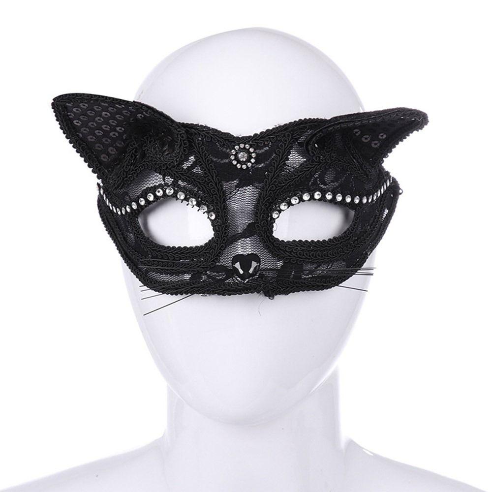 Halloween Supply Cosplay Prom Props Party Supplies Lace Masquerade Venice Mask Cat Face Masks