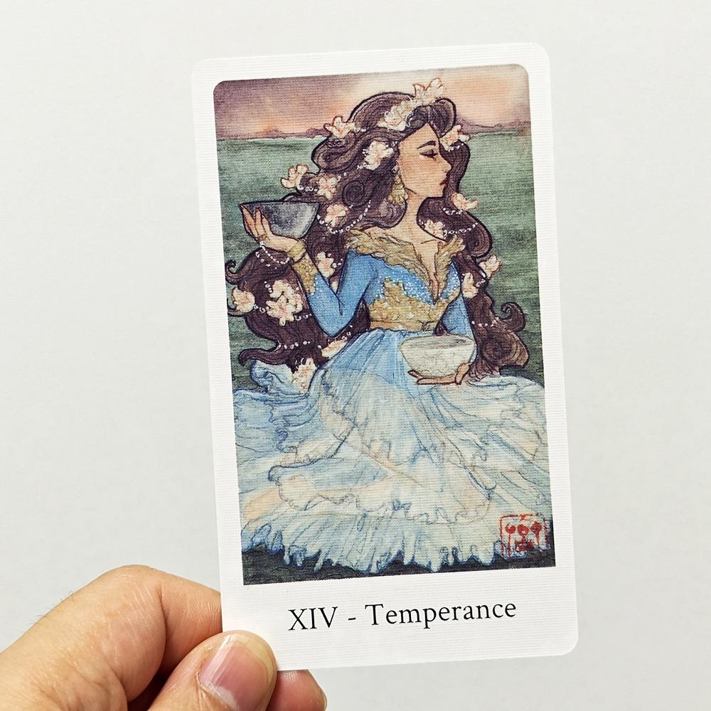 12*7 см Ботан Таро с пышными и причудливыми акварельными иллюстрациями в жесткой коробке 78 шт. Японские карты Таро