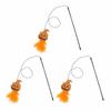 3Pcs Funny Halloween Cat Wand Toy Interactive Play Cat Toy Pole  Kitten Entertainment