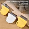 Home Cooking Peeler Stainless Steel Ginger Peeler, Mini Garlic Skin Remover Scraper, Multifunctional Vegetable Blade Fruit with Non Slip Handle,