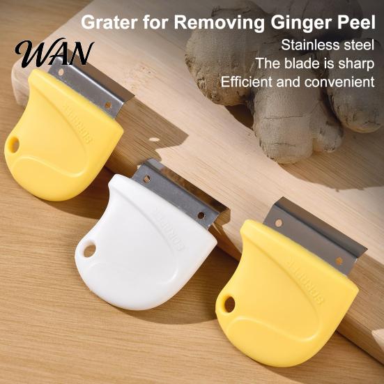 Home Cooking Peeler Stainless Steel Ginger Peeler, Mini Garlic Skin Remover Scraper, Multifunctional Vegetable Blade Fruit with Non Slip Handle,