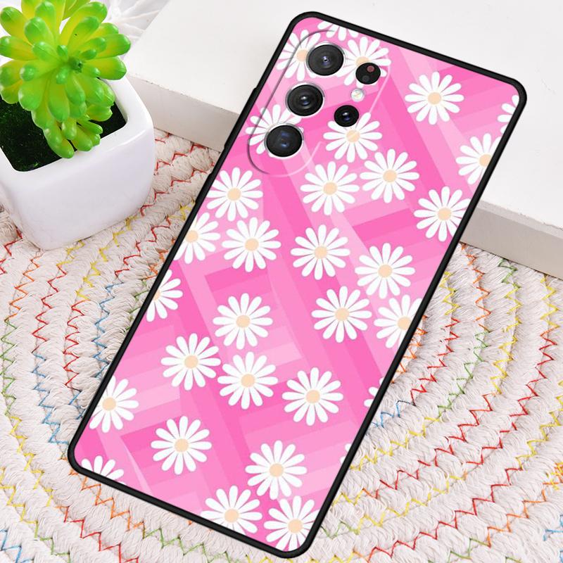 Чехол на весь экран с цветком ромашки для Samsung Galaxy note 10 pro S26 Ultra S23 S24 FE S25 S21 S22 PLUS ударопрочный Cove