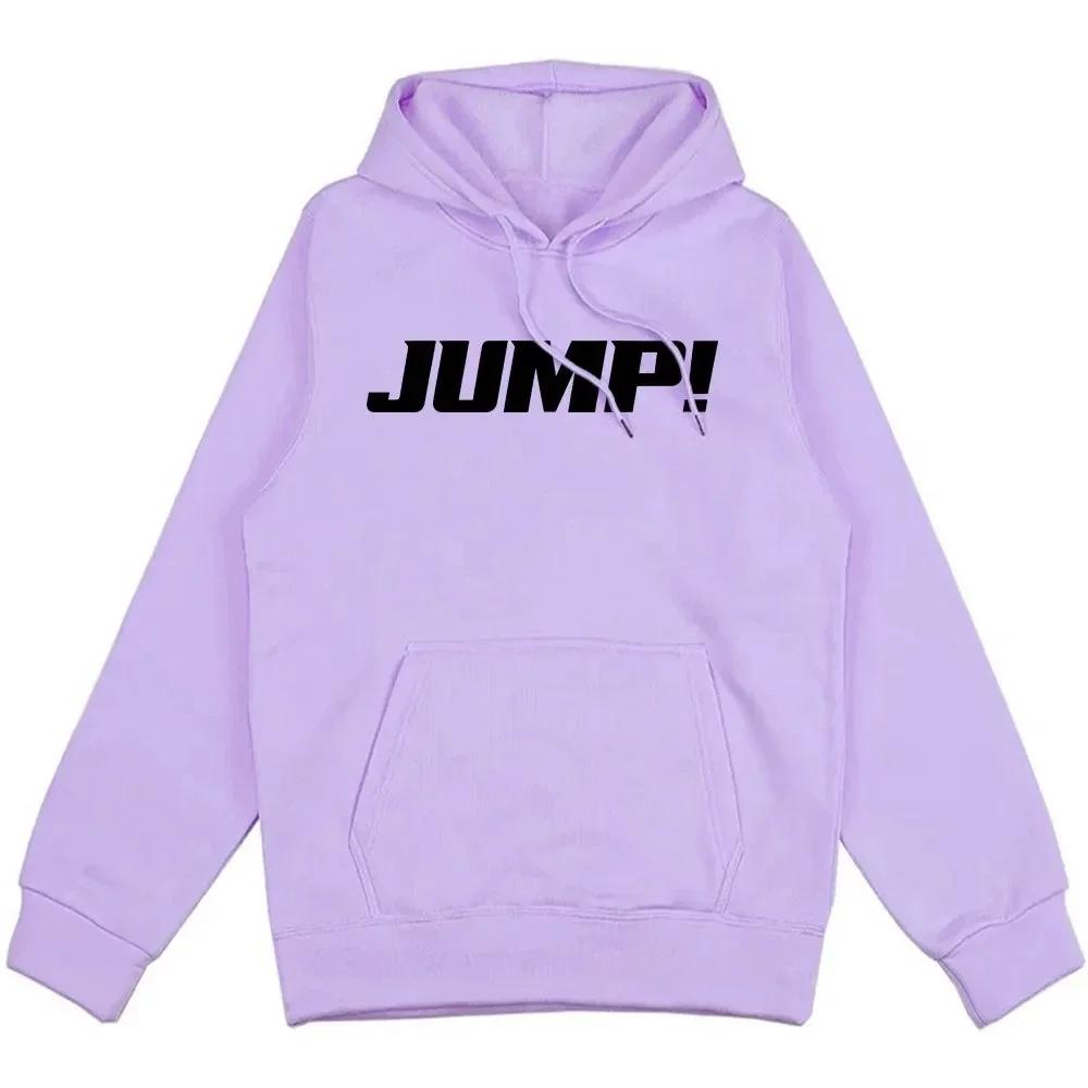 Черно-розовые худи с капюшоном Jump, корейская мода женской группы, толстовки с длинным рукавом, свободные, с карманом, пуловеры, унисекс, уличная одежда