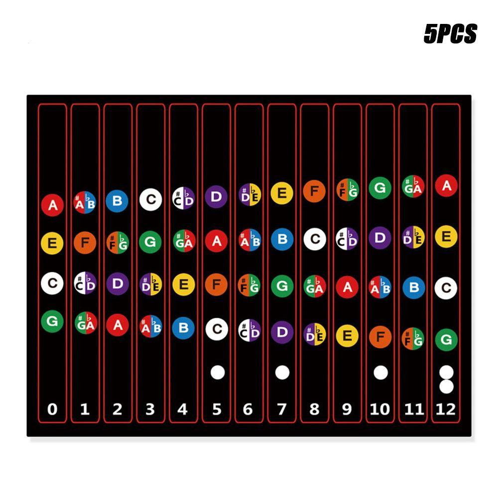 Этикетки для укулеле, наклейки, лады, наклейки на гриф, карта нот, гитарный гриф, ноты