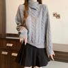 Sweater for Women Autumn Winter Thickened Warm Knitted Stretchy Long Sleeve High-neck Tops