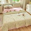 Small fresh printed double-layer yarn with small edging Xinjiang cotton summer cool quilt