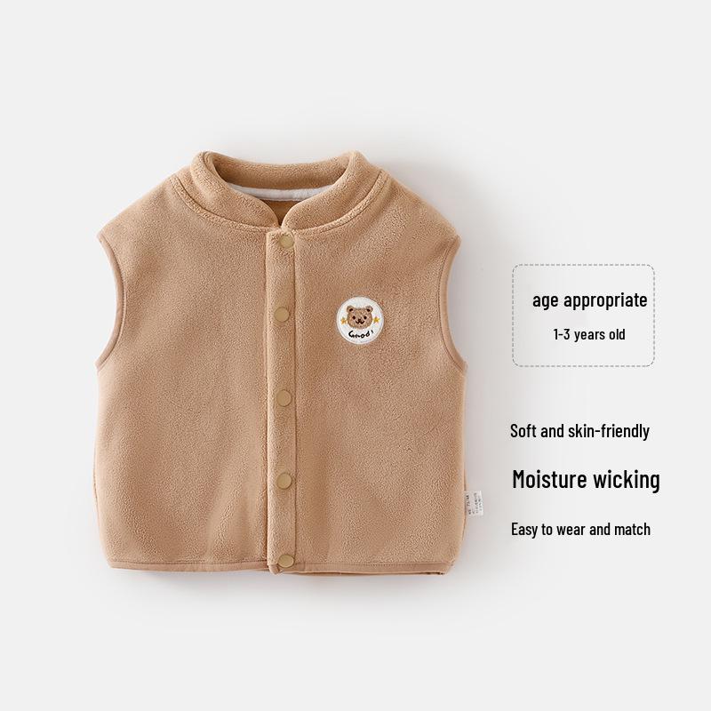 Детский стеганый бархатный жилет - Безрукавная куртка для маленьких мальчиков и девочек (Осень зима)