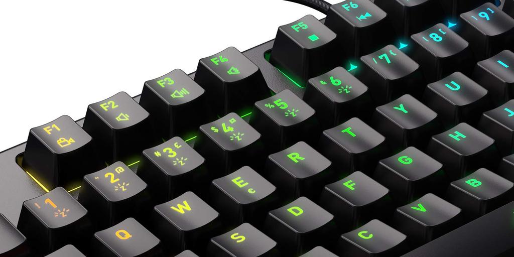 Xtrfy K4 RGB English Layout Red Axis Mechanical Gaming Keyboard LED Illumination UK Layout Authorized Distributor Guaranteed (6 Zones) [Japanese