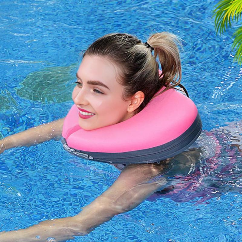 Neck Float Ring Adults Float Swim Collar for Head And Neck Support Love Shaped Swimming Pool Floating Collar for Beginners