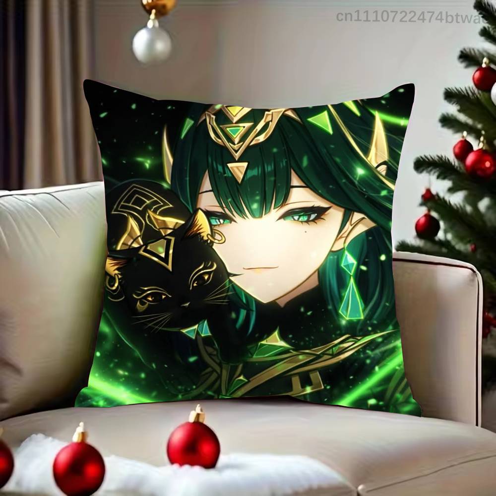 Genshin Impact Nefer Pillow Case Cover Square Sofa With For Pattern Comfortable Cushion suitable Of Room