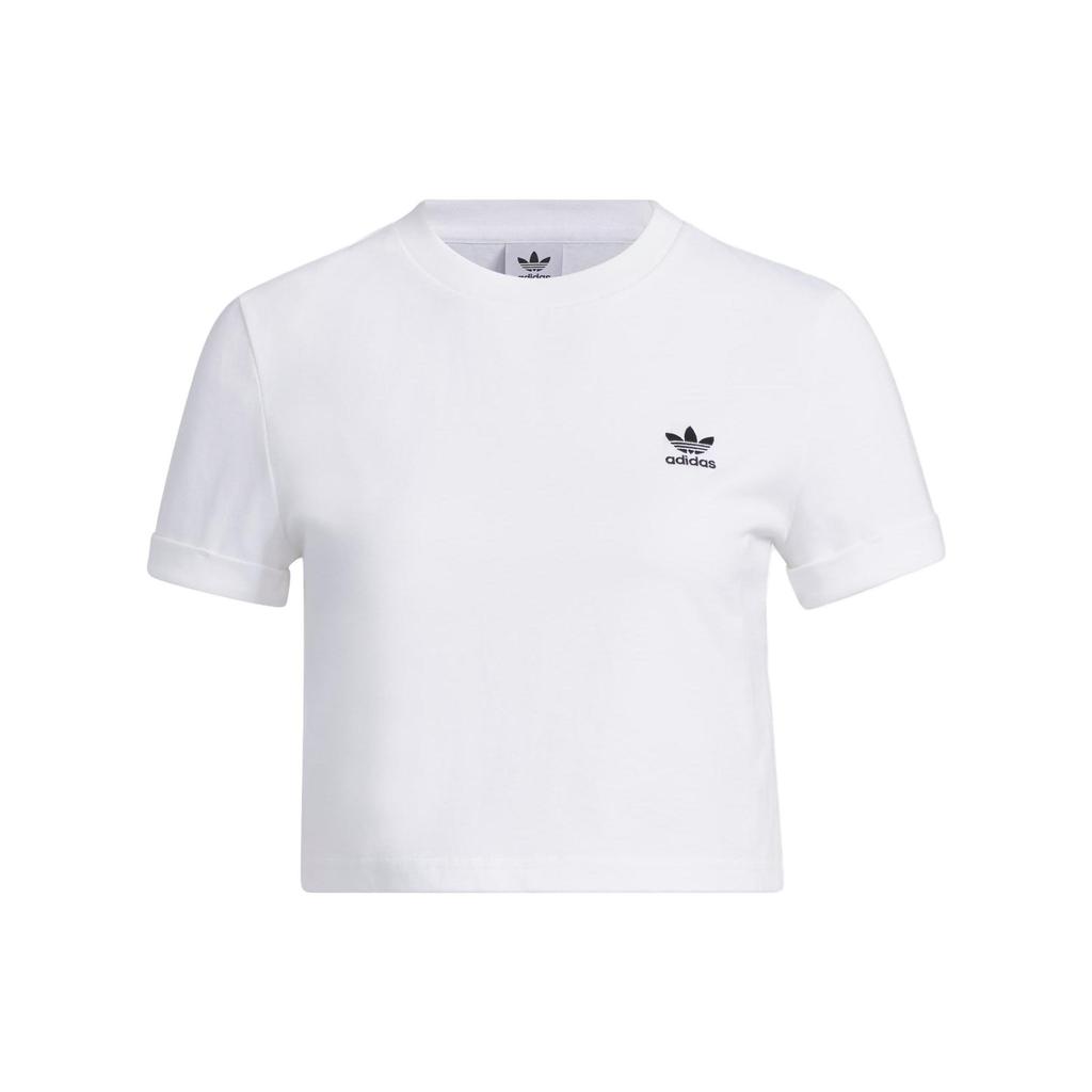 adidas Оригинальный укороченный топ Adiclub с сплошным логотипом женские топы белые IP1794