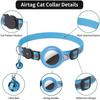 Cat Tracking Collar Adjustable Anti-lost Reflective Design Protective Collar Compatible For Airtag