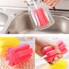 Scrubbing Plastic Feeding Sponge Baby Bottle Brush Cleaning Tool Nipple Cleaner