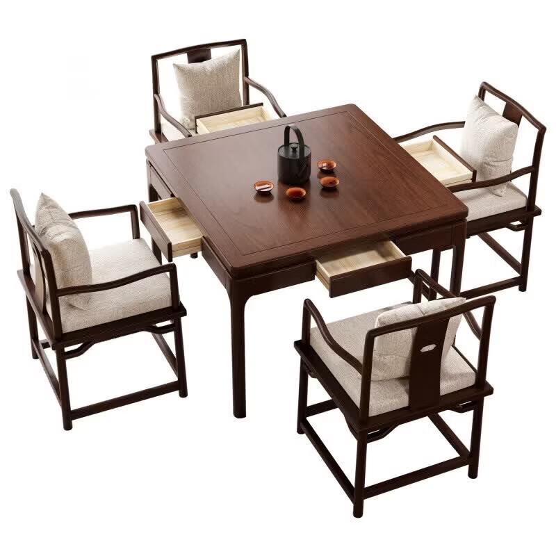 Mengzhang New Chinese Style Solid Wood Square Dining & Game Table