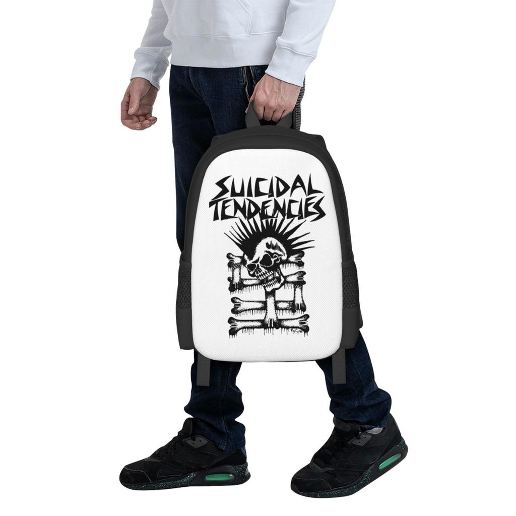 Rock Music Suicidal Tendencies Band Student Backpack School Bag Hiking Travel Daypack for Men Women Bookbag Shoulder Bags
