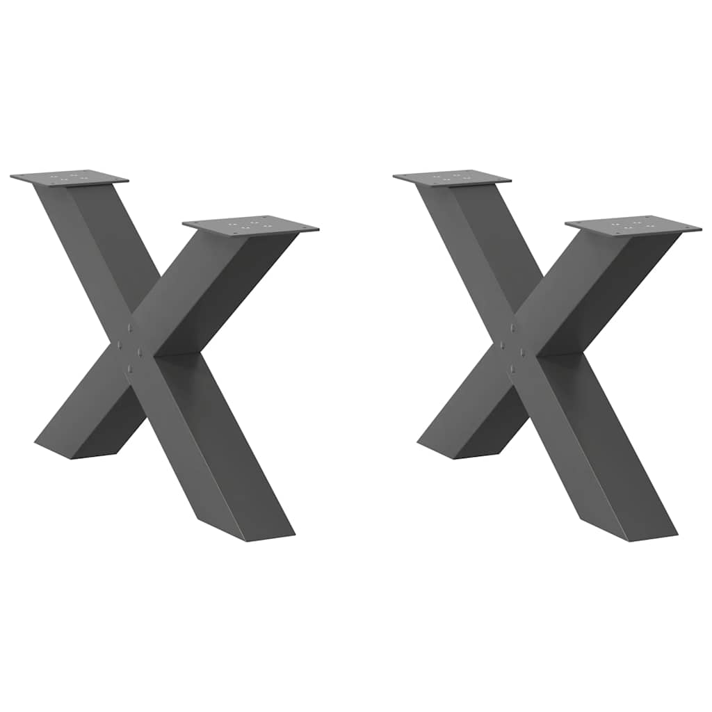 Vidaxl Nogi Do Stolika Kawowego W Kształcie Litery X 2 Szt. Antracyt