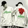 Футболка Poison Band Мировой Тур Унисекс Мода Винтаж Хип-Хоп Уличная Одежда Мужские Футболки Оверсайз Унисекс Харадзюку Хип-Хоп Мягкая